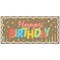 Big Dot of Happiness Party Time Birthday Kraft Paper Banner, Colorful Birthday Banner, Printed Brown Paper Party Sign Decoration – 1 Count